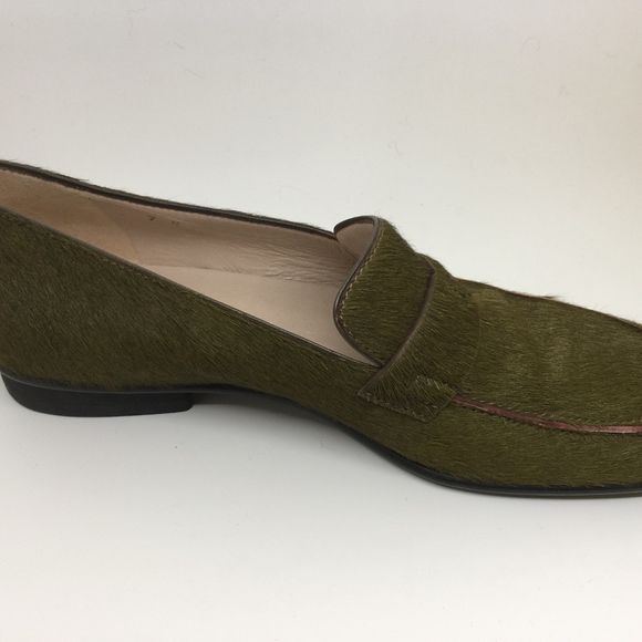 Green Calf Skin Chanel Loafers - Picture 2 of 5